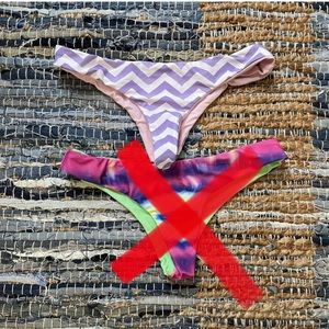 Moana Vee Bottoms, Reversible. size Small. Gently used. Purple white pair only!